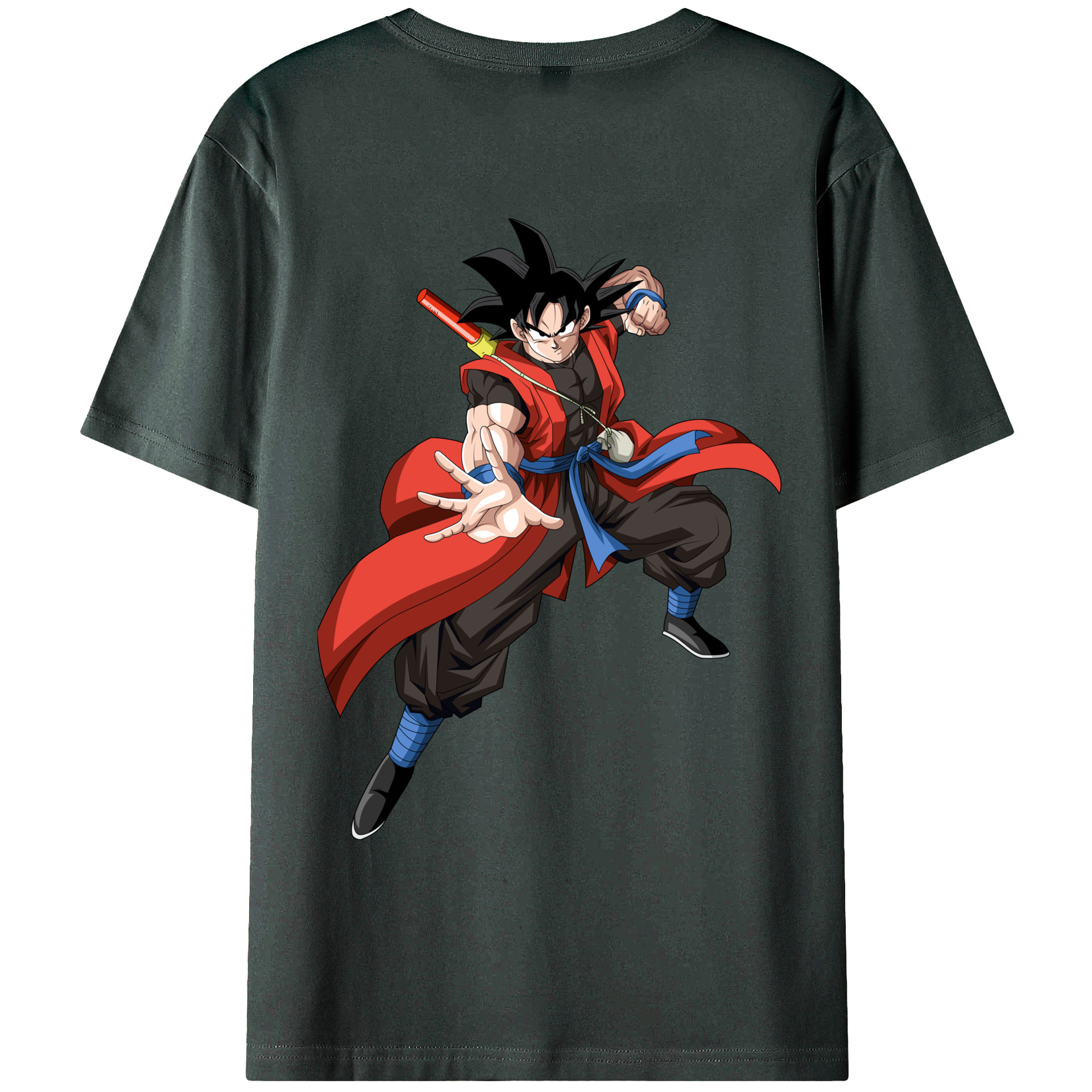 （画像用） ドラゴンボール 孫悟空（そん ごくう）Son Goku カカロット DRAGON BALL Kakarotto 綿100％ メンズ半袖Tシャツ（バックプリント） 通気性